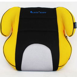 睿贝汽车儿童安全座椅 专为3至12岁儿童设计的黄色增高垫